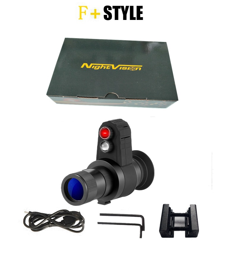 Outdoor night vision HD high-magnification head-mounted crosshair cursor full-black telescope laser sights